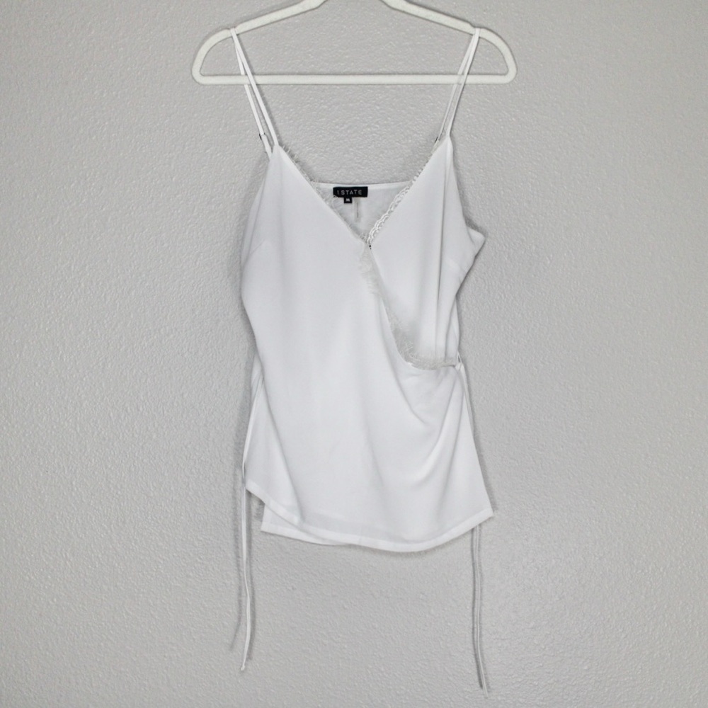 1. State Wrap Lace Top